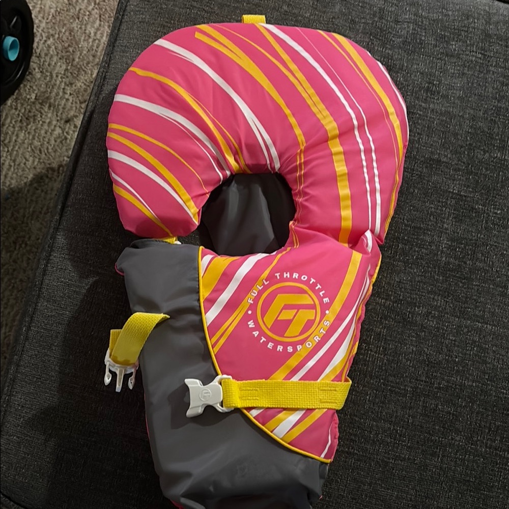 Full Throttle Pink and Yellow Life Jacket